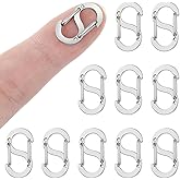 LXUEJIE 10Pcs Silver Double Opening Shortener Clasps, Necklace Clasp and Closures Stainless Steel Bracelet Connectors Necklace Clip Connecting Buckle for DIY Jewelry Making and Repair