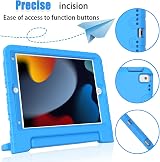 Surom Kids Case for iPad 10.2 Inch 9th 8th 7th Gen Blue Shockproof Handle Stand view 7