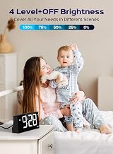 GOLOZA Digital Alarm Clock with 4 Brightness Levels Dual Alarms USB Port view 2