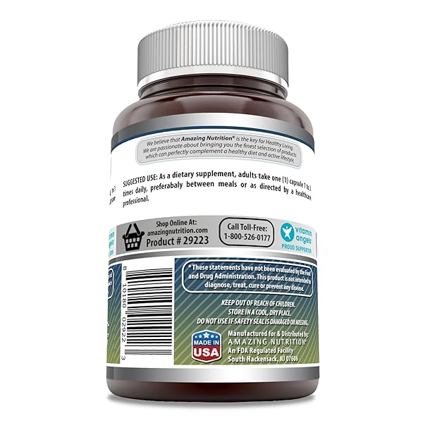 AMAZING FORMULAS L-GLUTAMINE AMINO ACID SUPPLEMENT | 500 MG | CAPSULES | NON-GMO | GLUTEN-FREE | MADE IN USA (1 PACK | 120 COUNT)