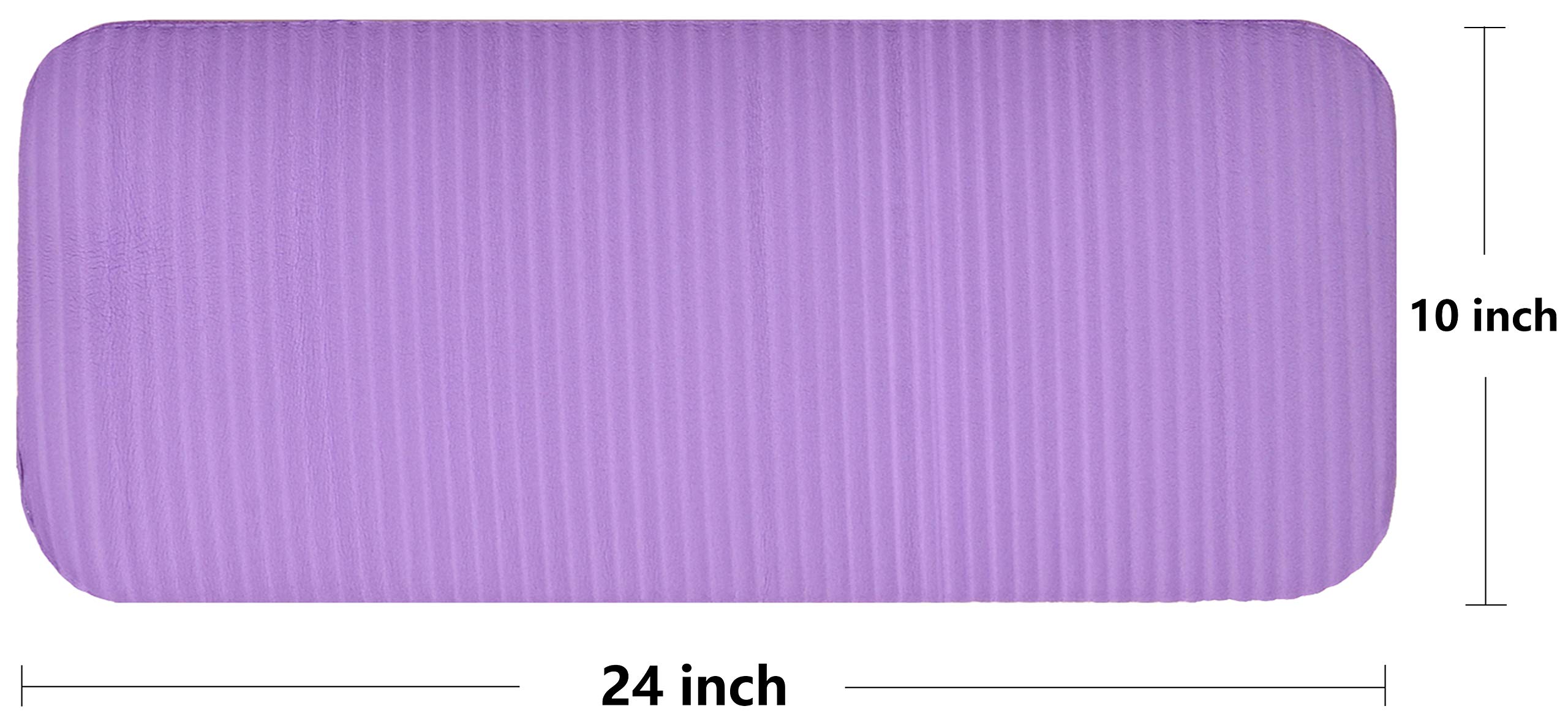 Fitvids All Purpose 1/2-Inch Extra Thick High Density Anti-Tear Exercise Yoga Mat and Knee Pad with Carrying Strap, Purple - Image 6