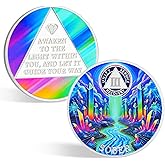 CHURYUML 3 Year Sobriety Coin - Affirmation Three Year AA Coins Recovery Medallions, Sober Chip with Token Capsule Sobriety Gifts for Women & Men Alcoholics Anonymous Token for Support & Inspirational
