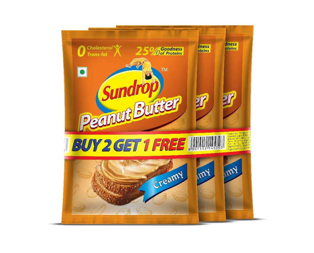 Sundrop Creamy Peanut Butter Sachet, 32g (Buy 2 Get 1 Free) Amazon.in