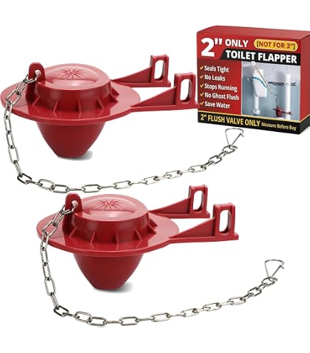 LASCO 04-1587 Vinyl Toilet Flapper with Chain, Fits Over Posts of