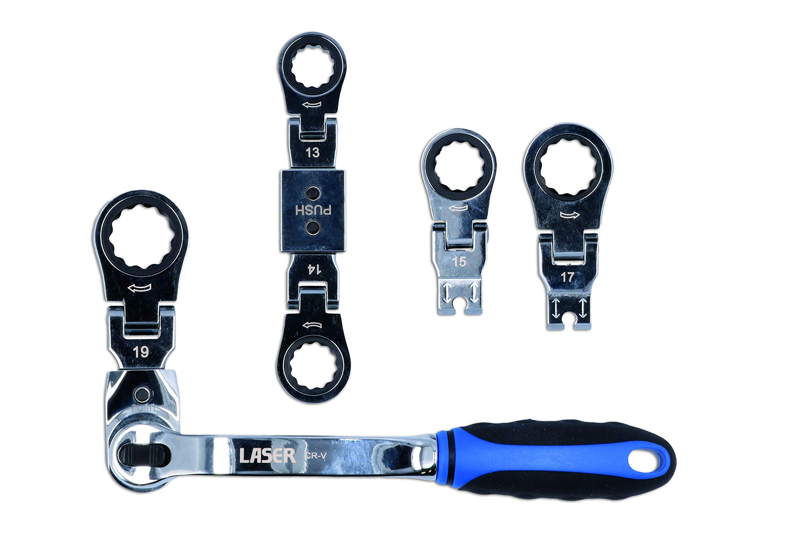 Laser 7863 Multi Head Ratchet Ring Spanner Set