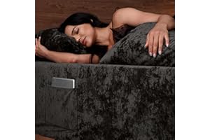 David's Home Velvet Fitted Sheets Set Queen Size Black, Extra Deep Pocket up to 18",Ultra Soft Fuzzy Luxury Plush Fleece Bott