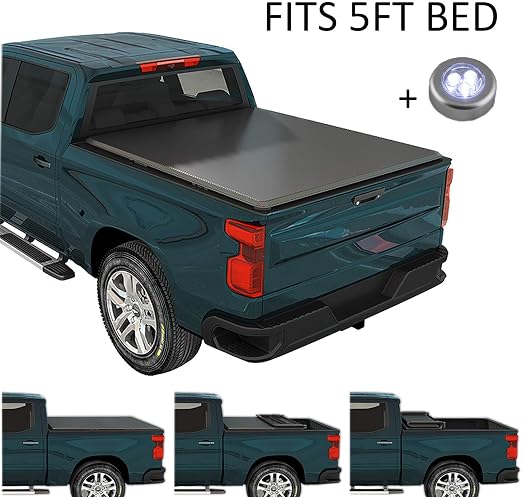 CARMOCAR Soft TriFold Tonneau Cover 5FT Short Bed