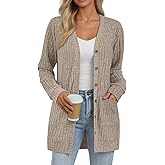 AUTOMET Women Long Cardigan Sweater Fall Lightweight Outfit Chunky 2026 Button Up Clothes with Pocket Coat Trendy Fashion