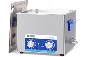 DK SONIC Ultrasonic Cleaner,15L 360W Sonic Cleaner with Heater&Mechanical Timer,Ultrasonic Carburetor Cleaner for Cleaning Gun,Engine,Carburetors,Chains(Include Basket)