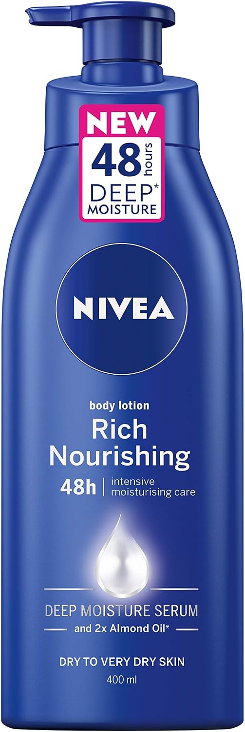 NIVEA Rich Nourishing Body Lotion, 400ml, Pack of 6, 400 ml (Pack of 6) - Image 3