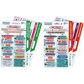 ACLS &amp; PALS Badge Buddy 4-Card Set &ndash; Advanced Cardiovascular Life Support &amp; Pediatric Life Support Reference Cards, EKG Reference, Emergency Algorithms for Nurses, EMT, Paramedics, ICU, ER