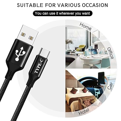 USB C Charger Cord for Samsung Galaxy A10E Note 10 10+ S20 S9 S8 S8+