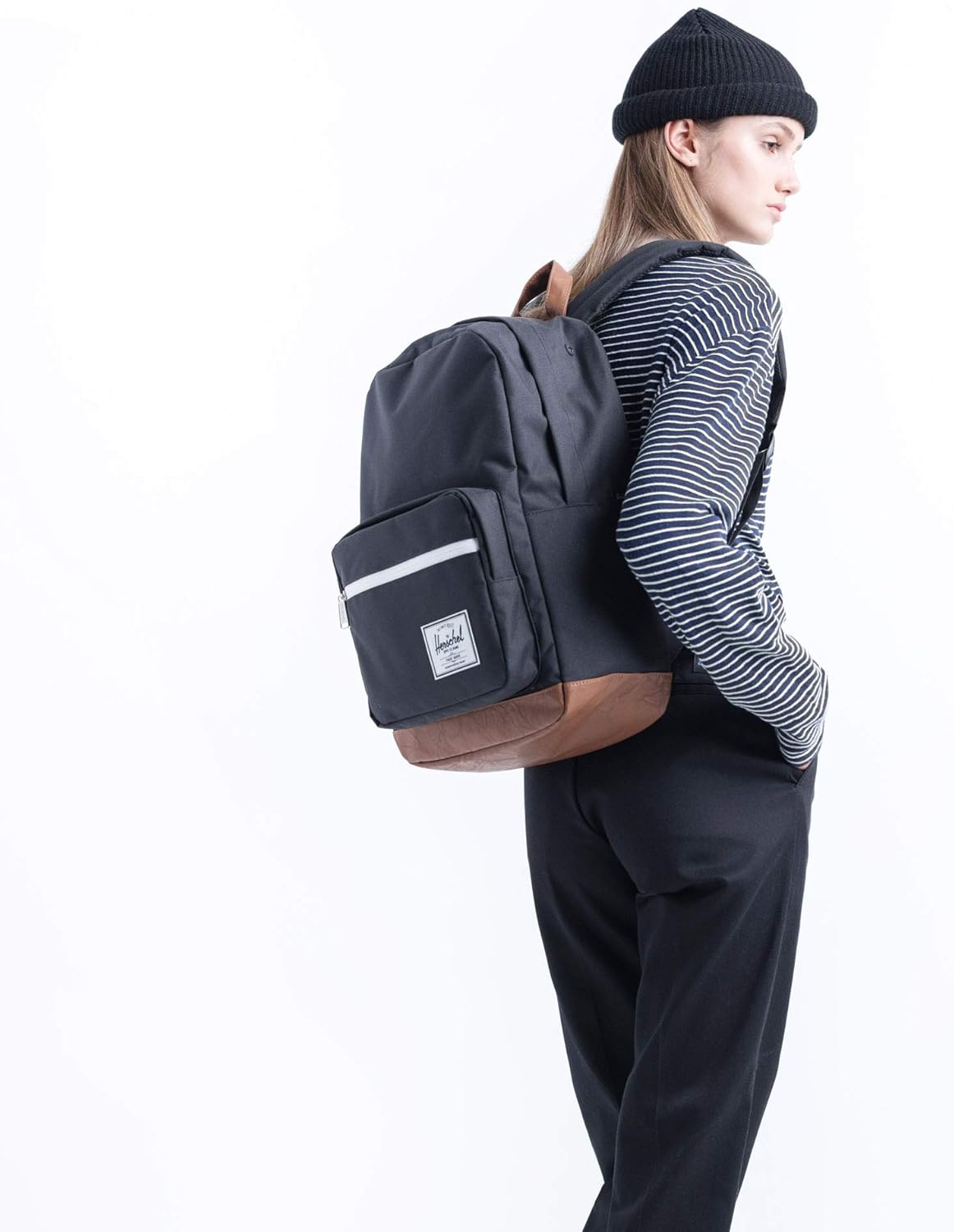  | Herschel Pop Quiz Backpack, Navy/Tan, Classic 22L | Casual Daypacks