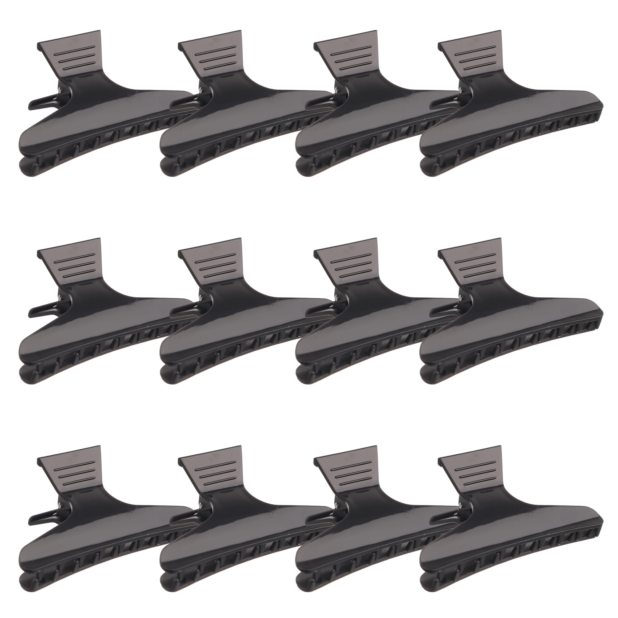 CoolBlades Professional Butterfly Hair Clips (12 Pack) - Ideal for Women & Men, Strong Jaws, Black