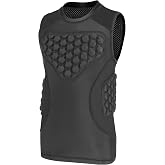 BARMACO Youth Baseball Chest Protector Compression Shirt, Padded Rib Guard | 3 PCS EVA Foam Pads, Ideal for Softball Football Baseball Lacrosse, Sternum &amp; Rib Impact Protection, Breathable S/M/L/XL
