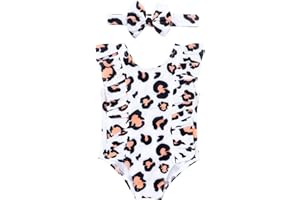 KANGKANG Baby Swimsuit Girl One Piece Swimsuit Cute Elegant Sunsuit Ruffled Swimwear Bathing Suits