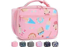 GYEUKHAM Insulated Lunch Box for School, Thermal Reusable Durable Freezable Lunch Bags for Kids Boys Girls Men Women - Small Soft Cooler Portable Lunch Tote Kit for Work Picnic Travel,Cake