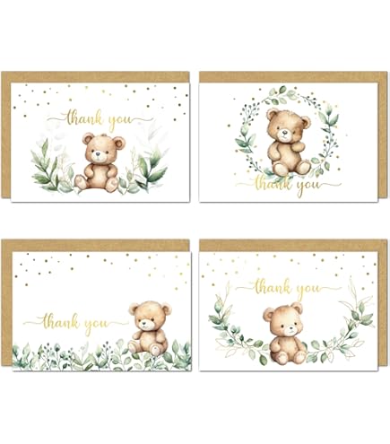 Gooji 4x6 Woodlnd Thnk You Crds With Envelopes Kuwit | Ubuy