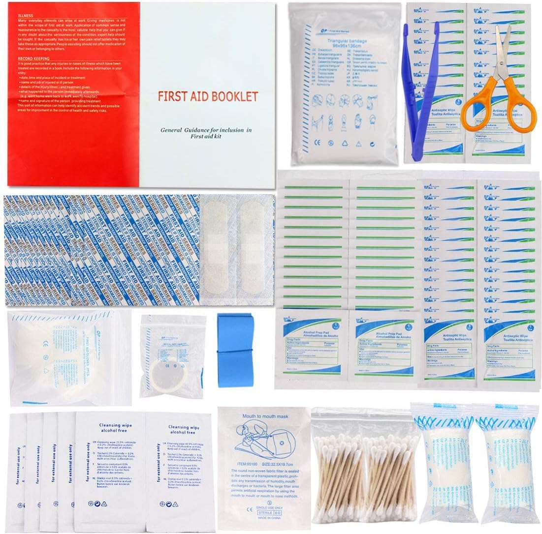 Monoki First Aid Kit Survival Kit, 241Pcs Upgraded Outdoor Emergency Survival Kit Gear - Medical Supplies Trauma Bag Safety First Aid Kit for Home Office Car Boat Camping Hiking Hunting Adventures : Sports & Outdoors