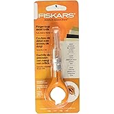 Fiskars 7" Fingertip Detail Craft Knife, Exacto Hobby Utility Knife | Ergonomic Finger-Loop Handle for Maximum Control for Cutting Paper, Photos, Plastic &amp; More, Safety Cap &amp; #11 Blade Included