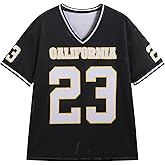 LOMON Unisex Short Sleeve Jersey Shirts 2026 World Cup Vintage Graphic Tee Y2K V Neck Fashion Number Print Summer Tops