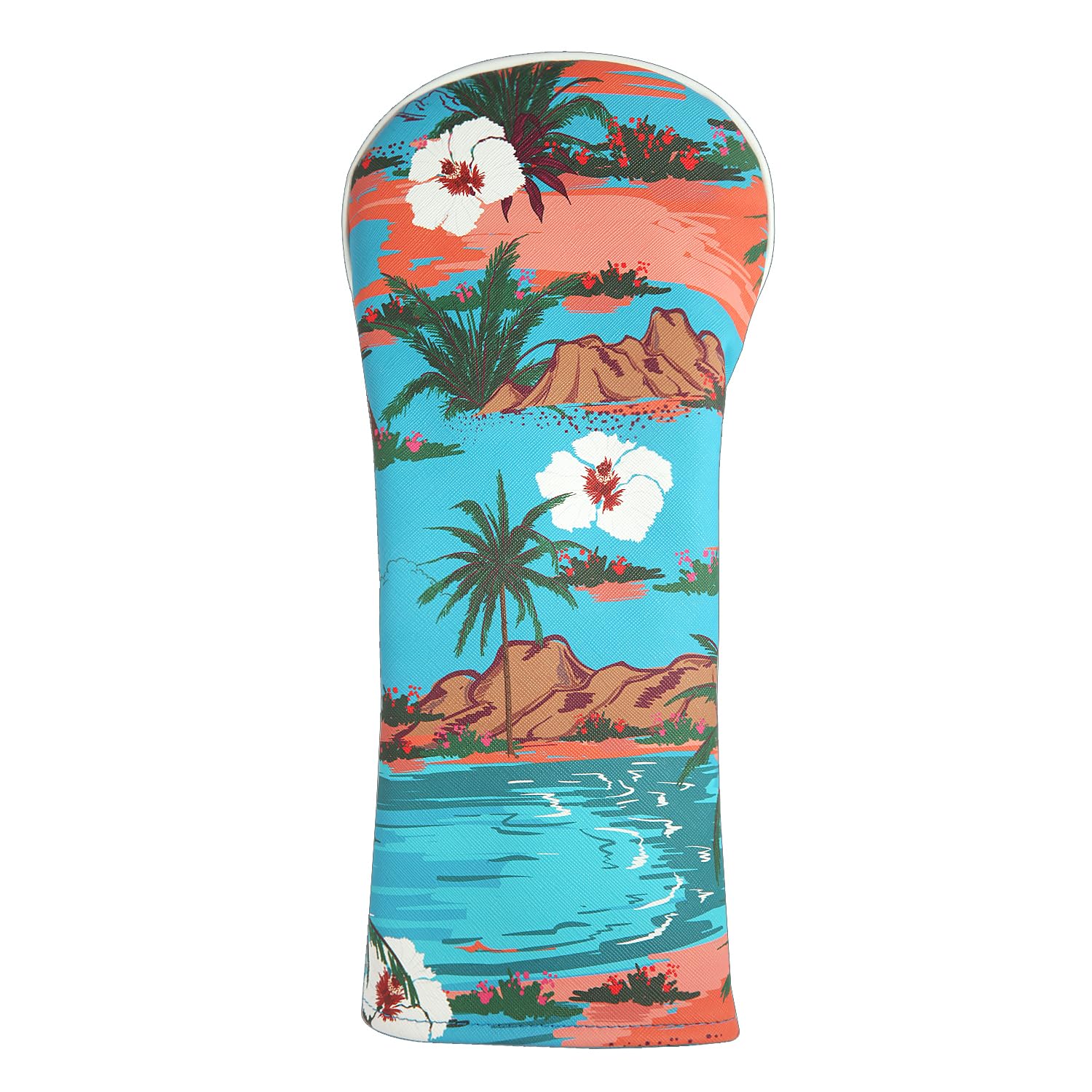 SHABIER Hawaii Island Flowers, Palm Trees, Beach, Ocean Golf Head Cover for Driver Club