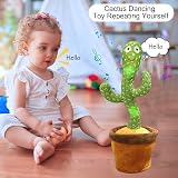 seOSTO Talking Cactus Plush Toy - Volume Control, Recording, Dancing view 6