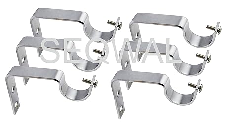 Buy Stainless Steel Curtain Rod Support Heavy Set Of 6 Pcs Online