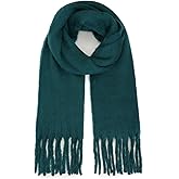 SUNDSGT Big Scarf Coloured Oversized Tassel Soft Fall Winter Thick Scarf Warm Shawl Women