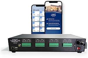 Juke-8 | 8 Zone Audio Amplifier with Wireless Control | Compatbile with Airplay, Airplay 2, Spotify Connect, DLNA | Multi-Roo