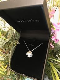 Collana in argento con freccia in perla e zirconi - MAYUMI - Luxury Zone