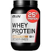 BARE PERFORMANCE NUTRITION, BPN Whey Protein + Casein Protein Powder Blend, Cinnamon Roll 25g Protein per Serving Supports Lean Muscle Recovery, 27 Servings, Third Party Tested