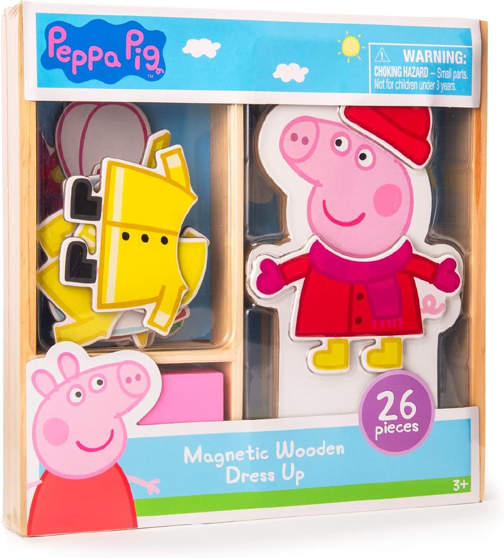 Peppa Pig Magnetic Wooden Dress-Up Set TCG Toys FSC Wood Preschool Toy