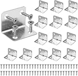 Vaktop 15PCS L Bracket Stainless Steel Corner Braces 90 Degree with 60 Screws view 1