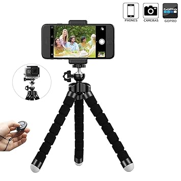 Handy Stativ, iPhone Stativ, Flexibles Smartphone Stativ, Leichtes Stativ, Gopro Stativ mit Bluetooth Fernbedienung, Stative 