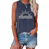 BLACKOO Women's Graphic Tank Tops Cute Soft Tunic