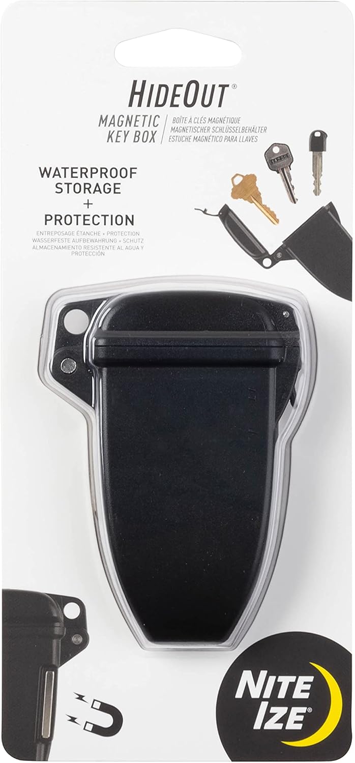 outdoor key holder on Nite Ize Kbs 01 R7 Hideout Waterproof Magnetic Key Hider Attaches Non Metal Surfaces Original Black Amazon Com