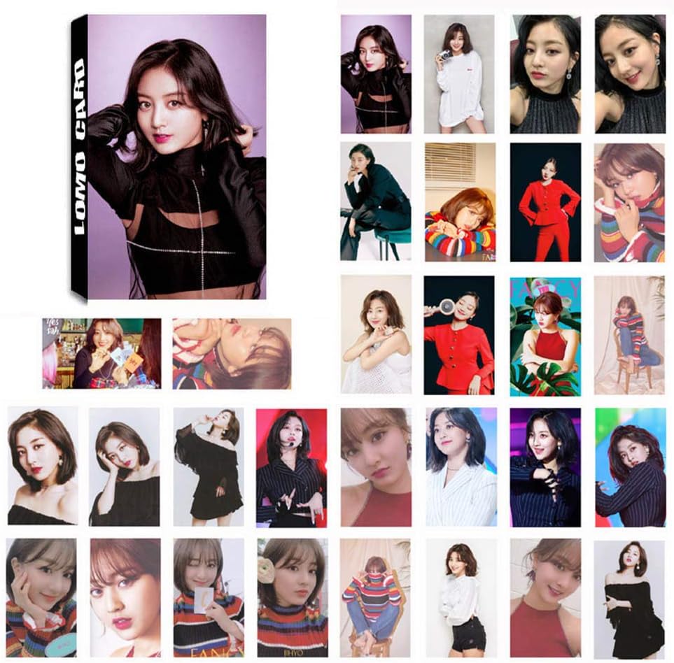 GOTH Perhk Kpop Twice 7th Mini Album [ Fancy You ] Photo Postcard Support Lomo Cards Set New Album Collective Photocard Poster Gift for Fans, 30PCS(Jihyo)
