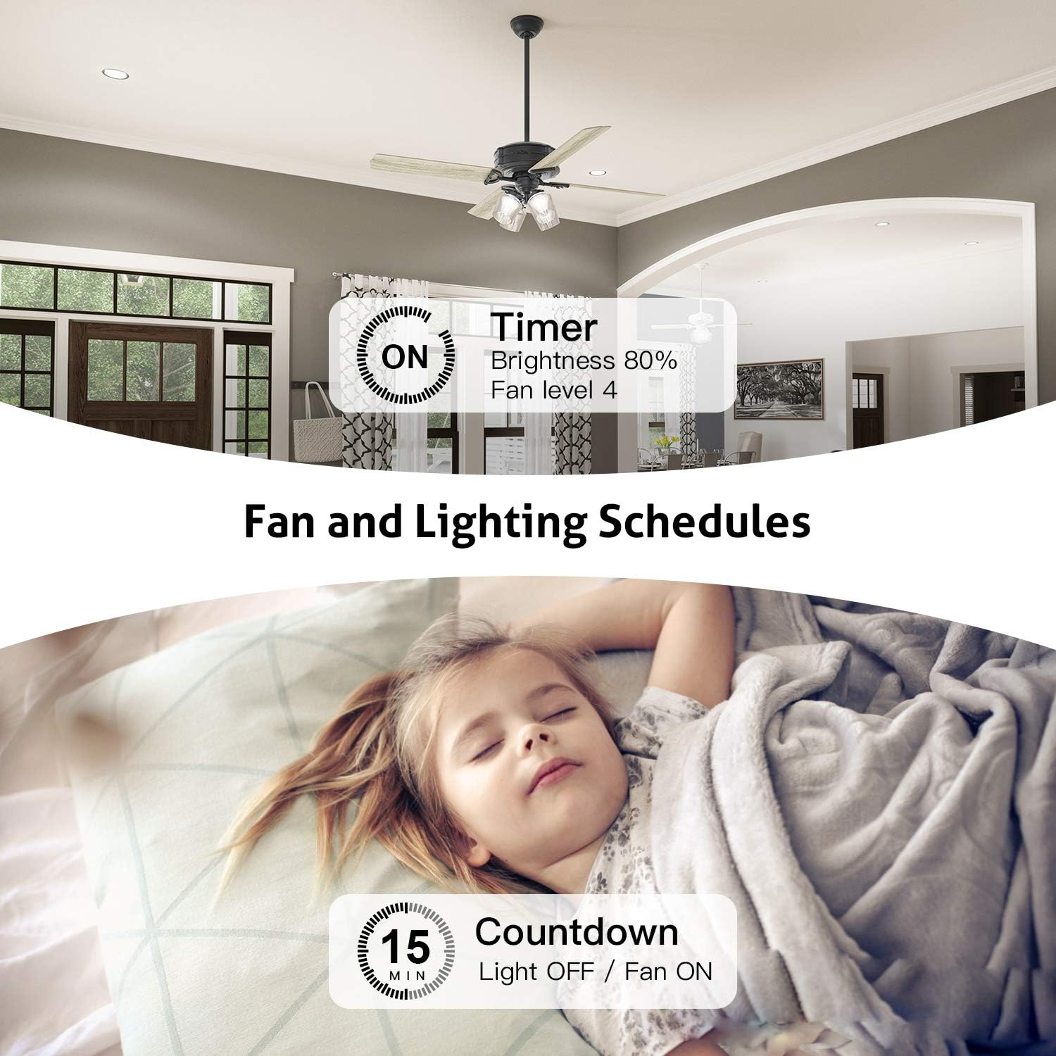 Smart Ceiling Fan Control and Dimmer Light Switch, Neutral Wire Needed, Treatlife Single Pole Wi-Fi Light Switch Fan Speed Control, Works with Alexa/Google Assistant, Schedule, Remote Control (1PACK): Industrial & Scientific