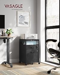 VASAGLE File Cabinet, Mobile Filing Cabinet on