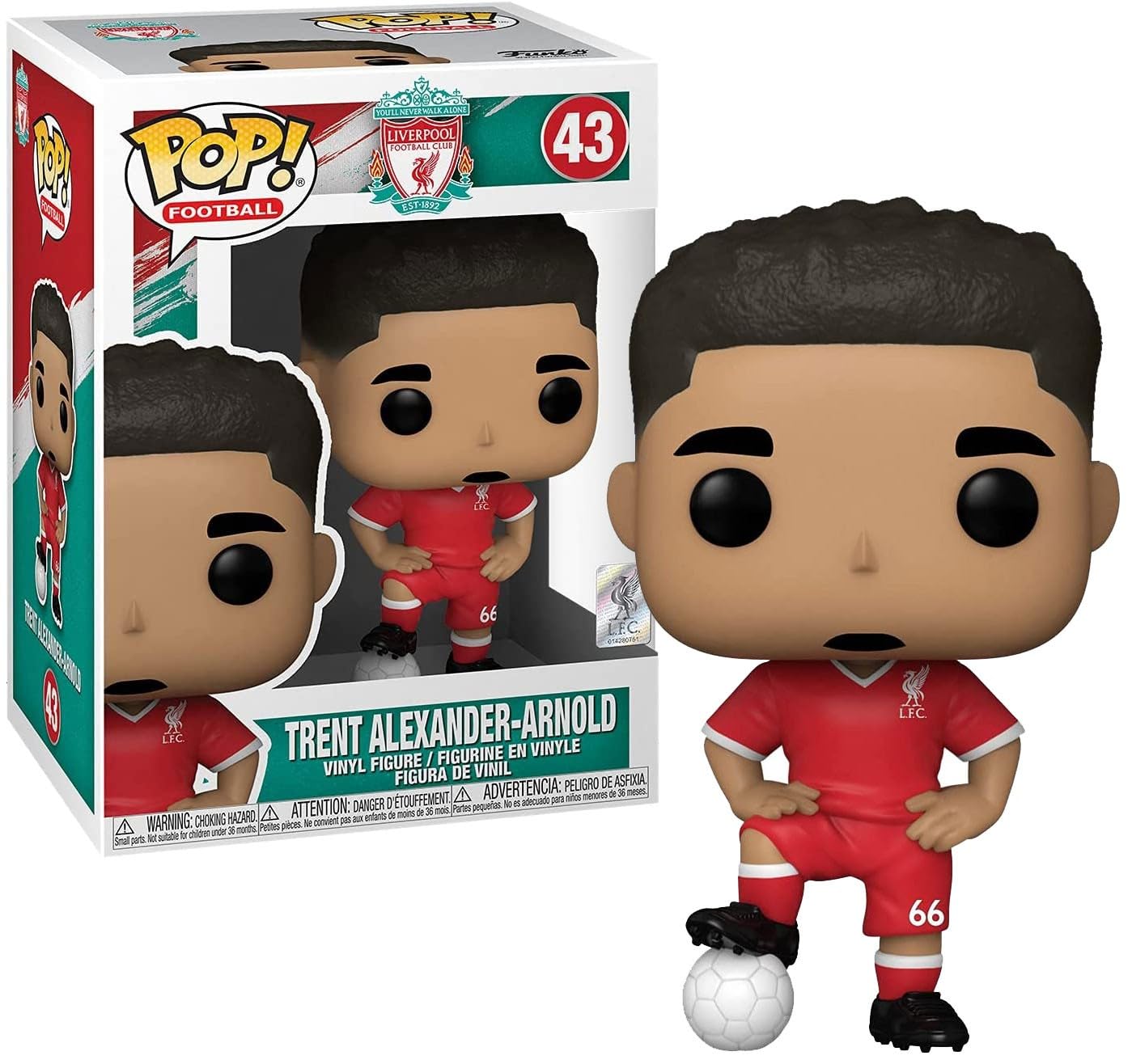 Funko POP! Football: Liverpool - Trent Alexander Arnold Alexander-Arnold - Liverpool FC - Collectable Vinyl Figure - Gift Idea - Official Merchandise - Toys for Kids & Adults - Sports Fans