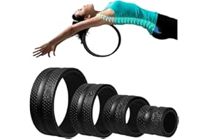 YOGI GRIPS Back Roller Wheel- Foam Padded Back Stretcher Wheel with Center Spine Cradle- Stretching Wheel for Back Pain Set of Four