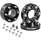 Richeer 6x5.5 Wheel Spacer for Silverado Sierra 1500, 1.25 Inch Hub Centric 6x139.7mm Wheel Spacers for Tahoe Sunurban Yukon Escalade Express 1500 with 14x1.5 Studs & 78.1mm Bore
