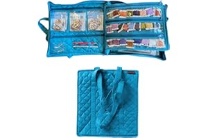 Yazzii Supreme Craft Organizer - Portable Storage & Tote Bag - Multipurpose Storage Organizer for Quilting, Patchwork, Embroidery, Needlework, Papercraft & Beading