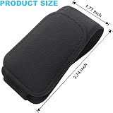 TCJJ Car Visor Sunglasses Holder Leather Clip Magnetic Glasses Holder (Black, 2) view 2