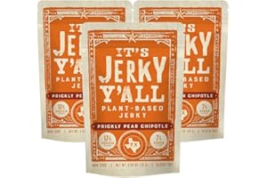 It's Jerky Y'all Plant Based Jerky CHIPOTLE | Beyond Tender and Tasty Vegan Snacks | Non-GMO, Gluten Free & Vegetarian (3 Pack)