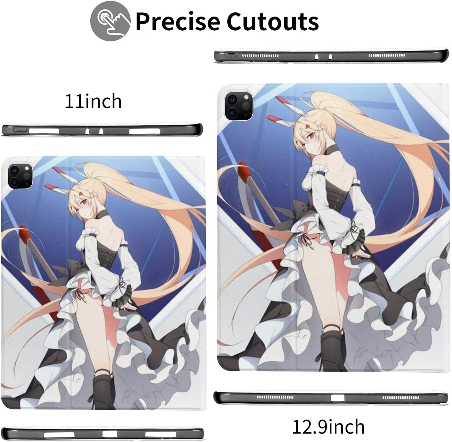 Amazon Zarker アズールレーン Ipad Pro 11インチ 12 9インチ ケース スマートカバー スタンド機能 耐衝撃 軽量 アニメキャラクター 保護 家電 カメラ オンライン通販