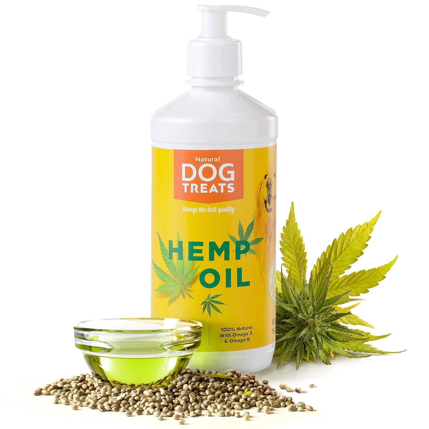 Natural Dog Treats Olio Di Semi Di Canapa Per Cani Gatti E