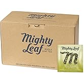 Mighty Leaf White Orchard White Tea – 100 Count Foil-Wrapped Silken Tea Pouches – Delicate Whole Leaf Blend with Tropical Fruit & Melon – Premium White Tea for Hot or Iced Brewing