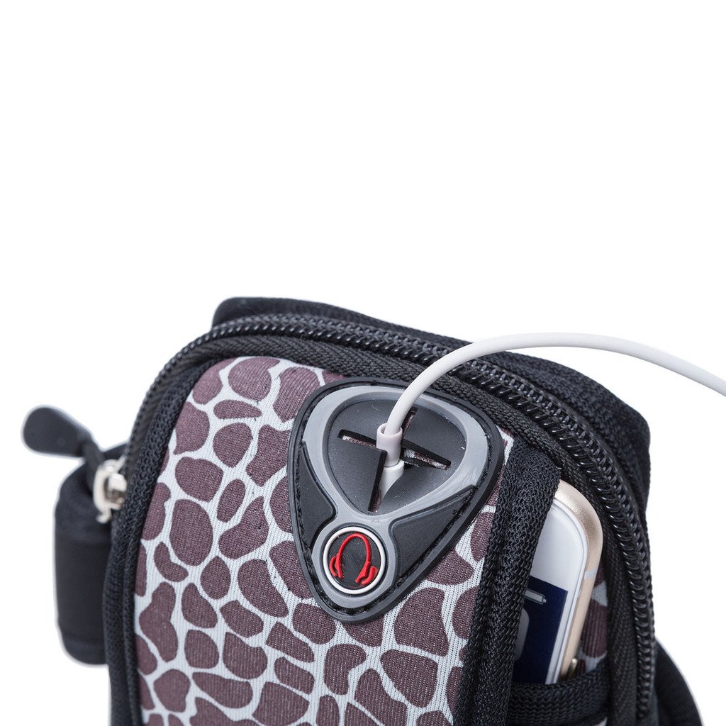 Aiyuda Sports Workout Running Armband Case Multipurpose Arm Phone Bag Pouch with Earphone Hole for iPod iPhone 4 4S 5 5S 6 and Keys Cards Light Grey